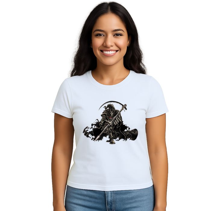 Camiseta A Morte Gótica Dark Estampa Personalizada