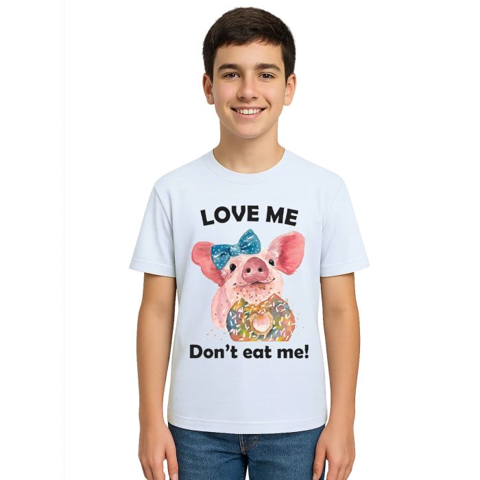 Camiseta Love Me Don't Eat Me Vegana Personalizada