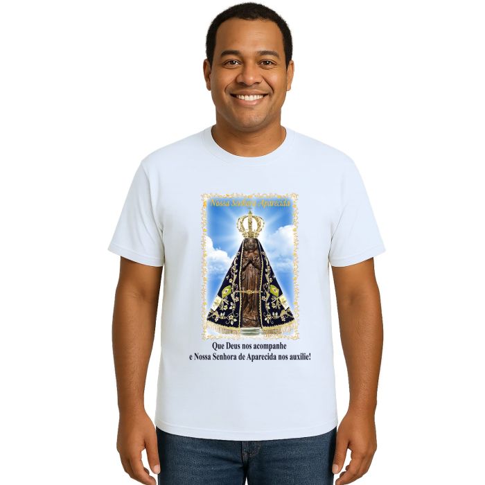 Camiseta Nossa Senhora Aparecida Auxilie Personalizada