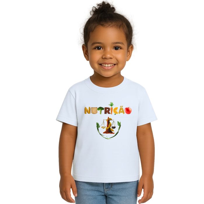 Camiseta Nutrição Símbolo Nutricionista Personalizada
