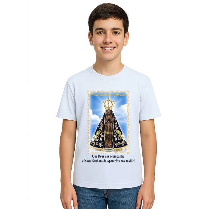 Camiseta Nossa Senhora Aparecida Auxilie Personalizada