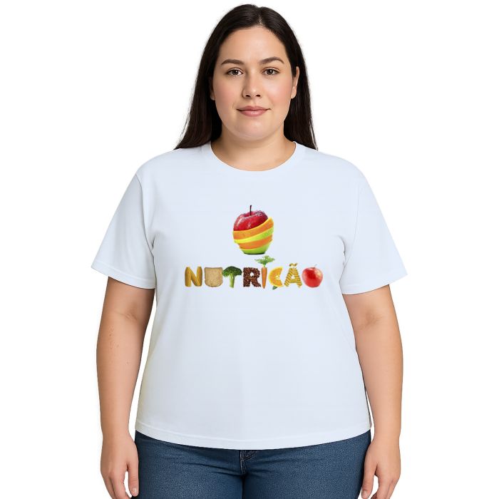 Camiseta Nutrição Nutricionista Universitária Personalizada