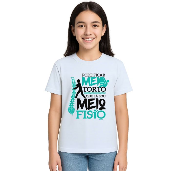 Camiseta Fisioterapia Meio Torto Estampa Personalizada