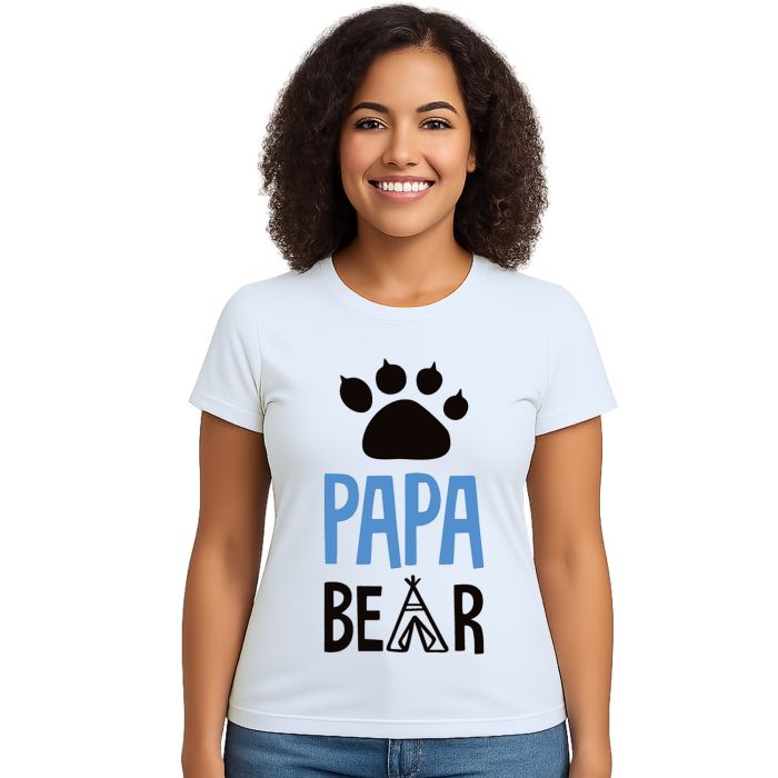 Camiseta Papai Urso Papa Bear Dia Dos Pais Personalizada