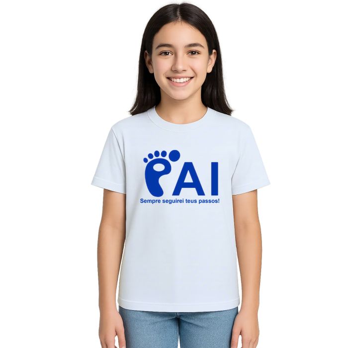 Camiseta Pai Seguirei Teus Passos Personalizada
