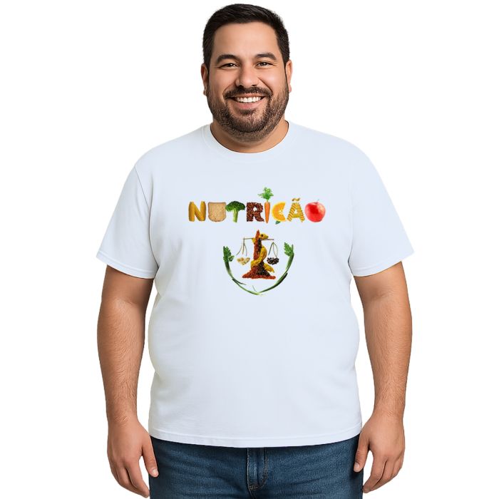 Camiseta Nutrição Símbolo Nutricionista Personalizada