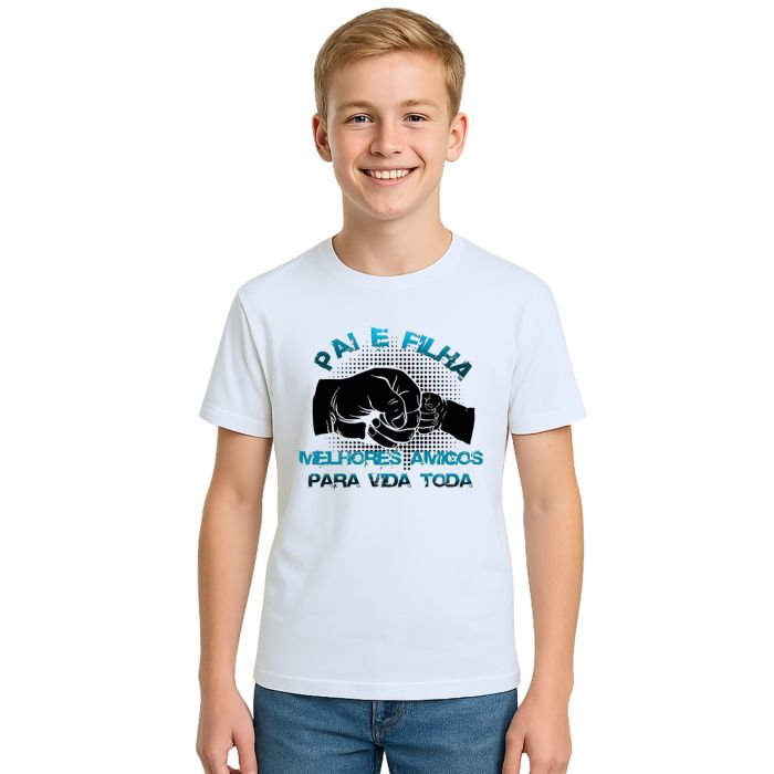 Camiseta Pai E Filha Melhores Amigos Personalizada