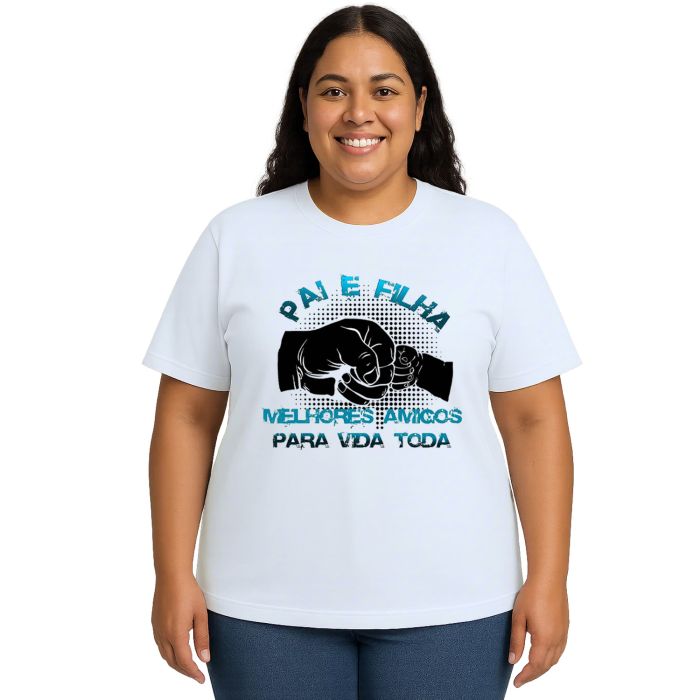 Camiseta Pai E Filha Melhores Amigos Personalizada