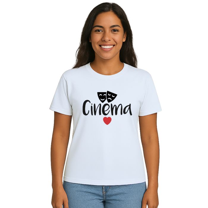 Camiseta Cinema Universitária Estampa Personalizada