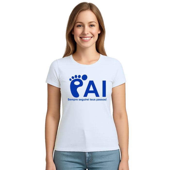 Camiseta Pai Seguirei Teus Passos Personalizada