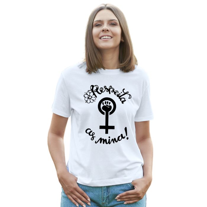 Camiseta Respeita As Mina Contra Assédio Personalizada