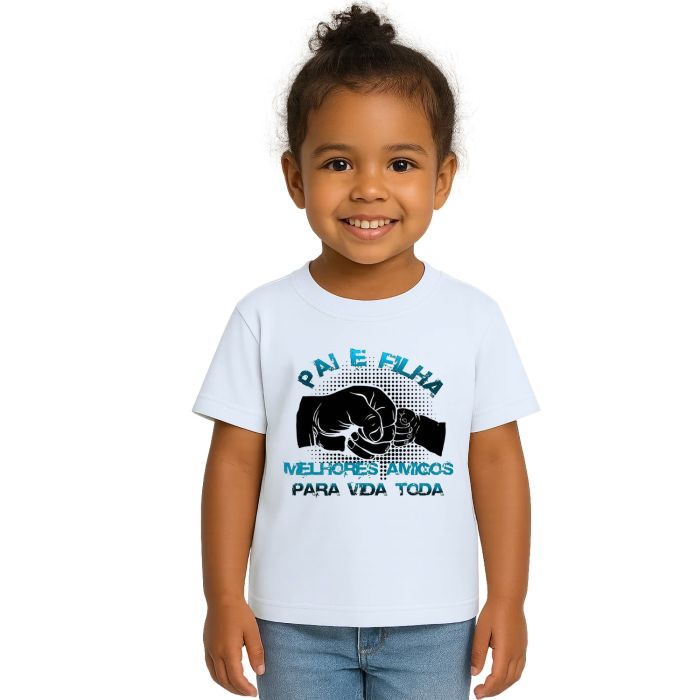 Camiseta Pai E Filha Melhores Amigos Personalizada