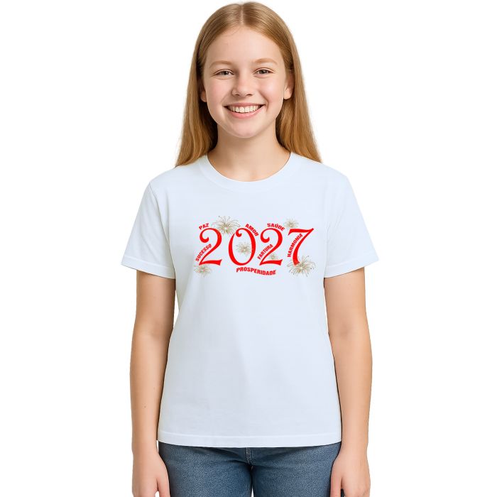 Camiseta Feliz Ano Novo Frases Réveillon Personalizada