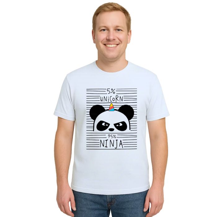 Camiseta 5% Unicorn 95% Ninja Estampa Personalizada