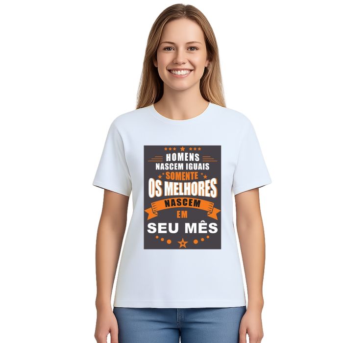 Camiseta Melhores Homens Nascem Em Personalizada