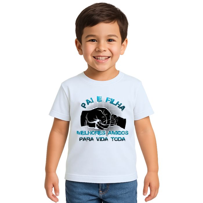 Camiseta Pai E Filha Melhores Amigos Personalizada