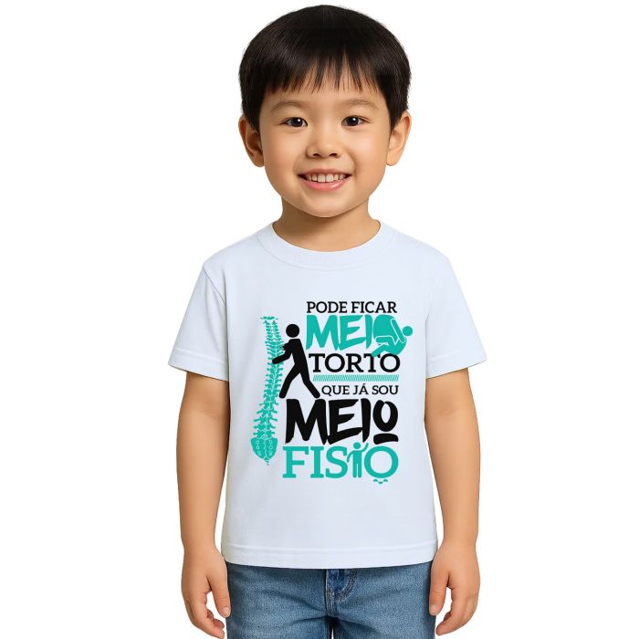 Camiseta Fisioterapia Meio Torto Estampa Personalizada