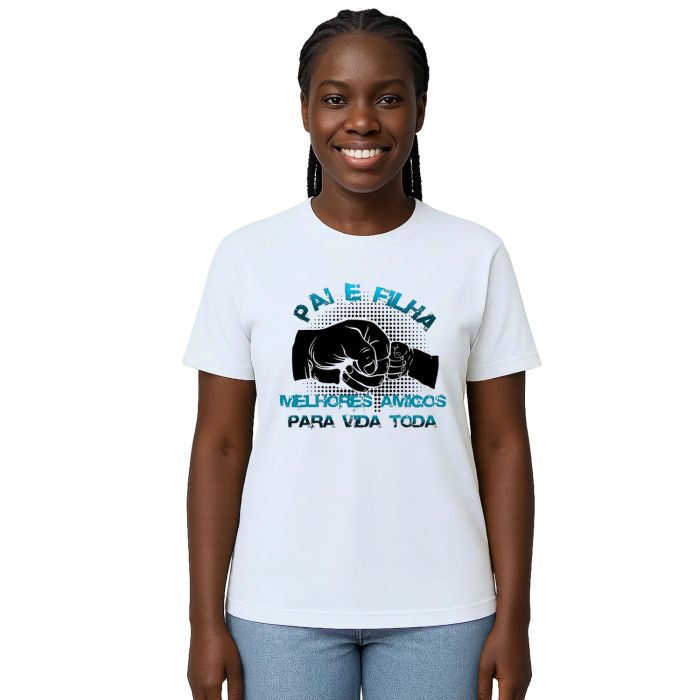 Camiseta Pai E Filha Melhores Amigos Personalizada