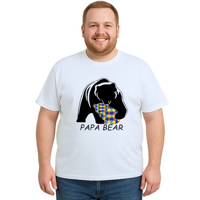 Camiseta Papai Urso Papa Bear Autista Personalizada