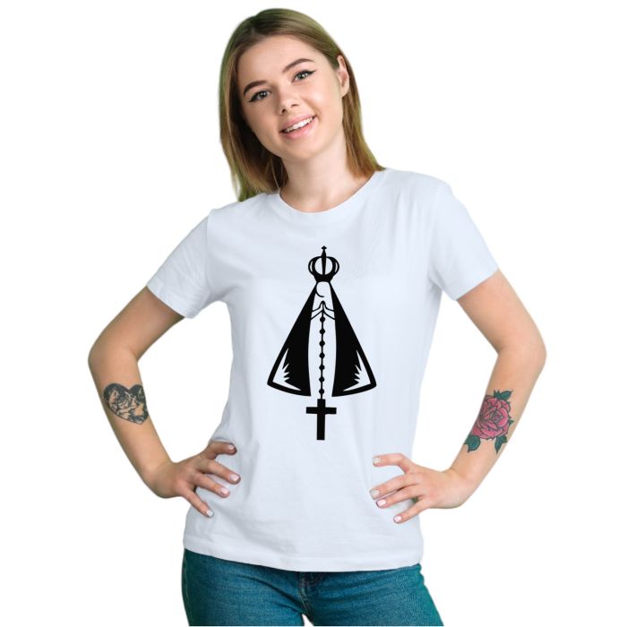 Camiseta Nossa Senhora de Aparecida Personalizada Algodão