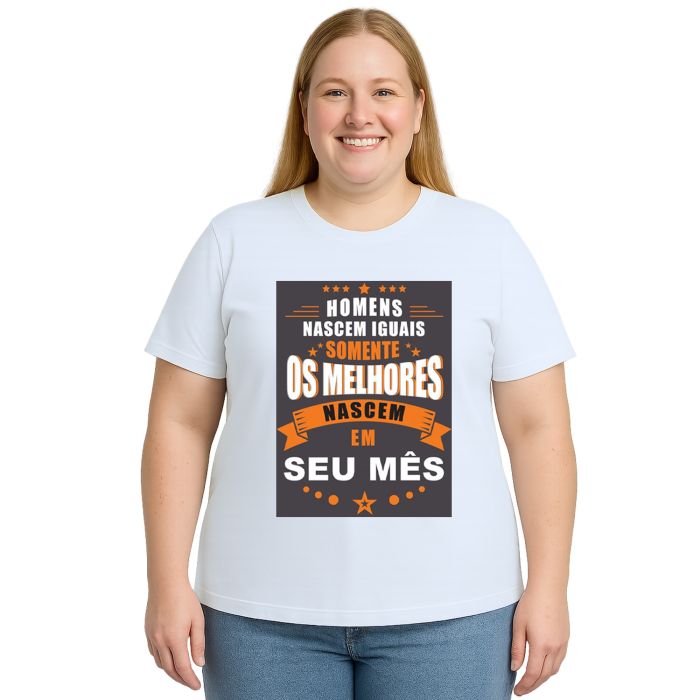 Camiseta Melhores Homens Nascem Em Personalizada