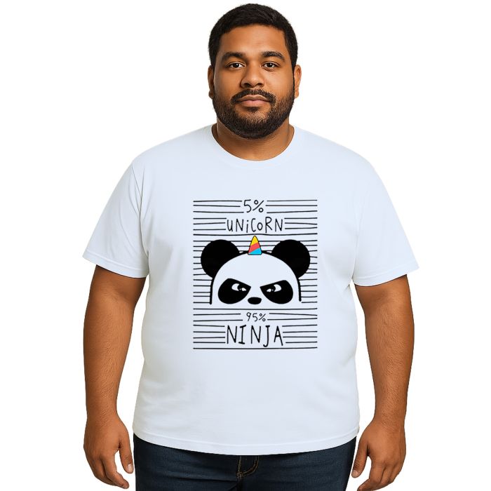 Camiseta 5% Unicorn 95% Ninja Estampa Personalizada