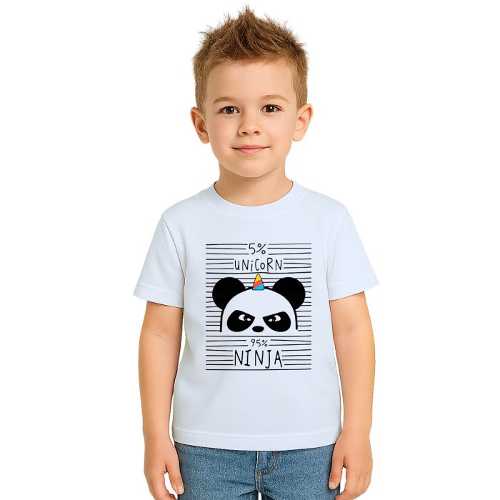 Camiseta 5% Unicorn 95% Ninja Estampa Personalizada