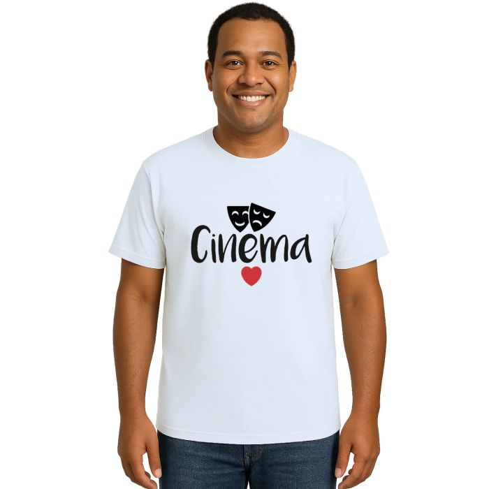 Camiseta Cinema Universitária Estampa Personalizada