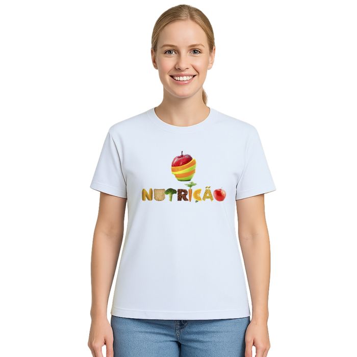 Camiseta Nutrição Nutricionista Universitária Personalizada