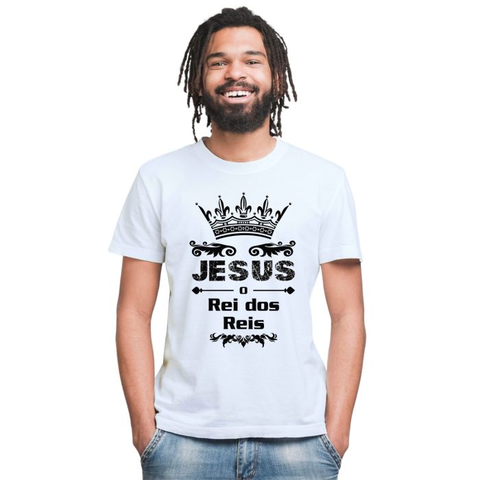 Camiseta Jesus Rei Dos Reis Religiosa Personalizada
