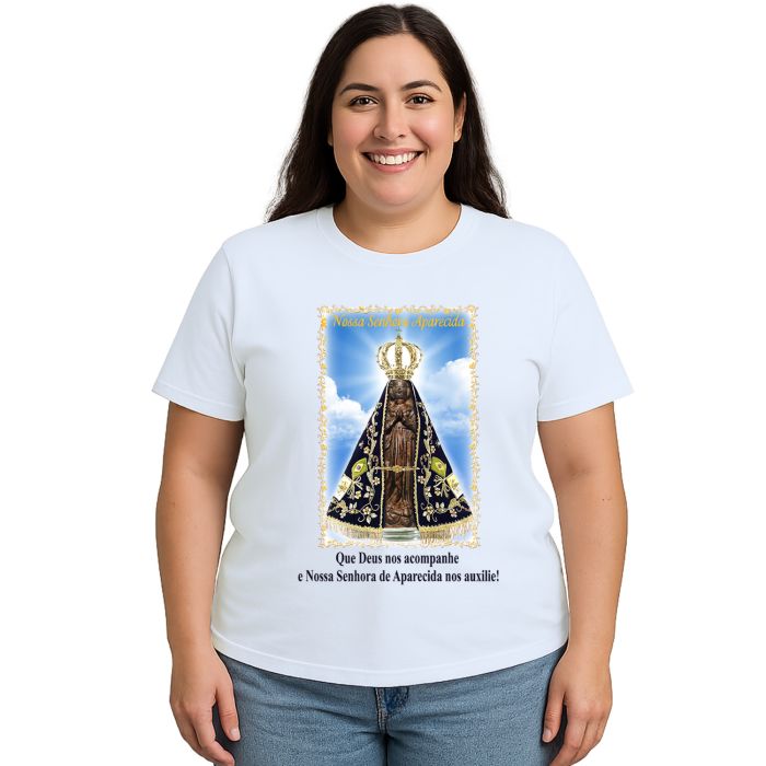 Camiseta Nossa Senhora Aparecida Auxilie Personalizada