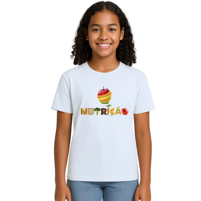 Camiseta Nutrição Nutricionista Universitária Personalizada