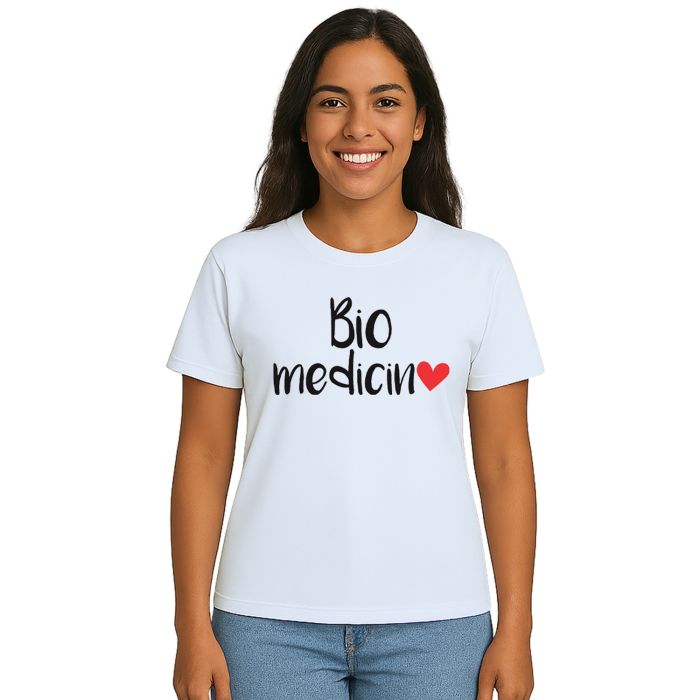 Camiseta Biomedicina Coração Universitária Personalizada
