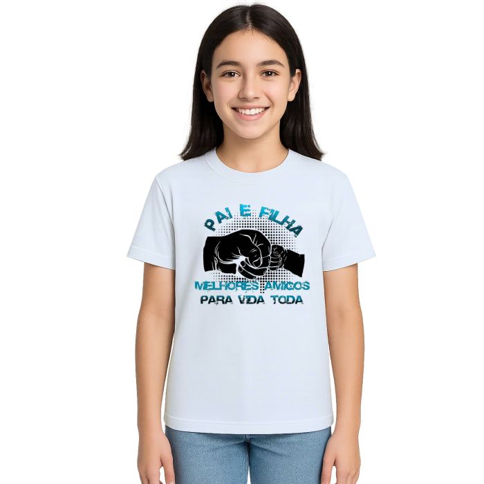Camiseta Pai E Filha Melhores Amigos Personalizada