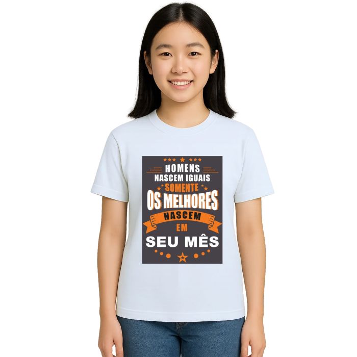 Camiseta Melhores Homens Nascem Em Personalizada