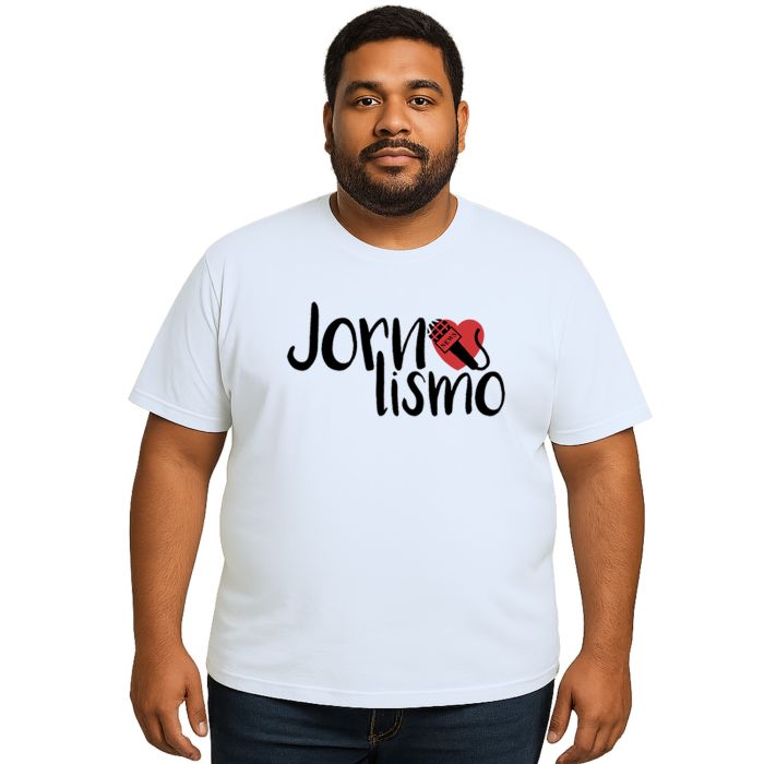 Camiseta Jornalismo Microfone Universitária Personalizada