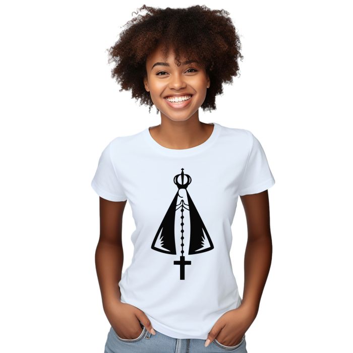Camiseta Nossa Senhora de Aparecida Personalizada Algodão