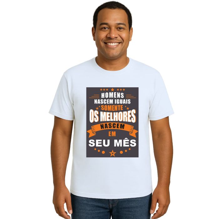 Camiseta Melhores Homens Nascem Em Personalizada