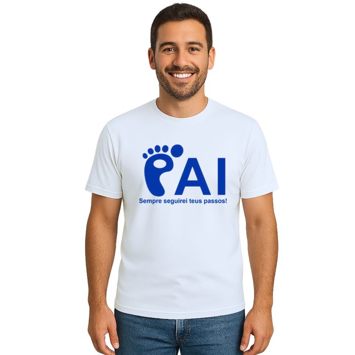 Camiseta Pai Seguirei Teus Passos Personalizada