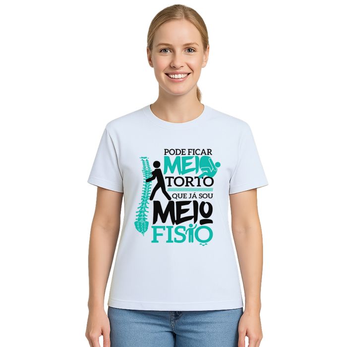 Camiseta Fisioterapia Meio Torto Estampa Personalizada