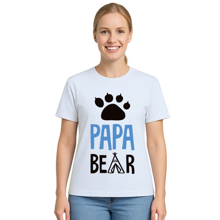 Camiseta Papai Urso Papa Bear Dia Dos Pais Personalizada