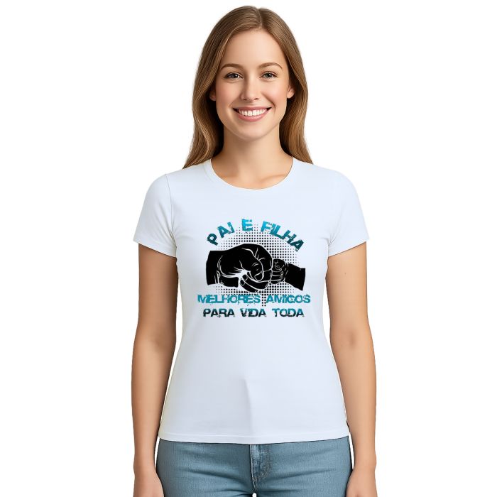 Camiseta Pai E Filha Melhores Amigos Personalizada