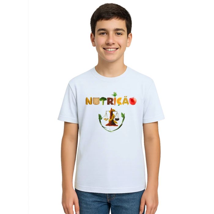 Camiseta Nutrição Símbolo Nutricionista Personalizada