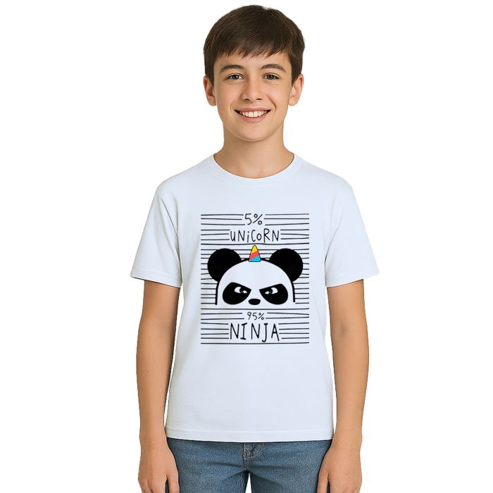 Camiseta 5% Unicorn 95% Ninja Estampa Personalizada