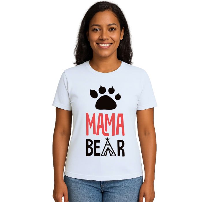 Camiseta Mamãe Ursa Mama Bear Dia Das Mães Personalizada