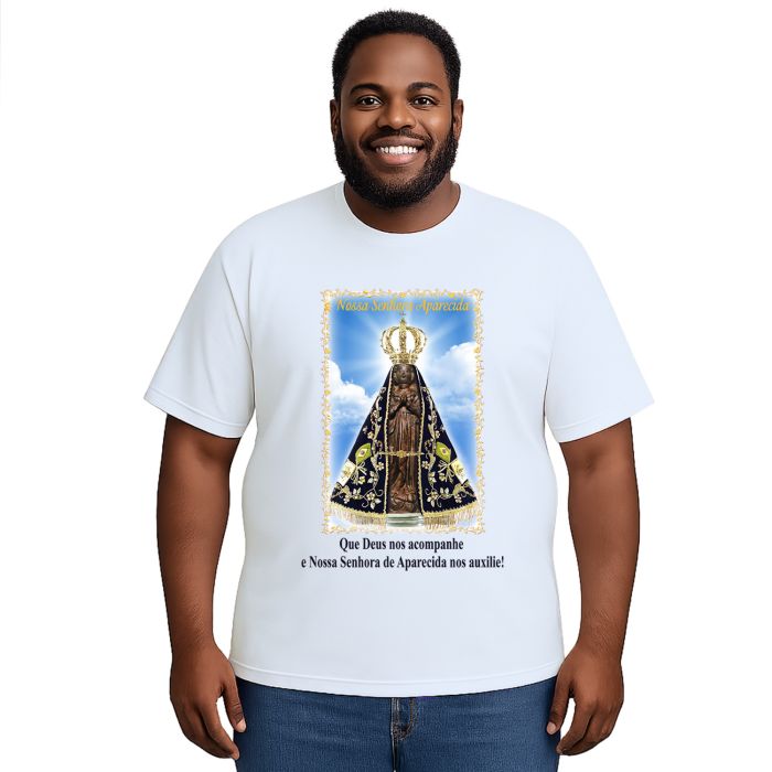 Camiseta Nossa Senhora Aparecida Auxilie Personalizada