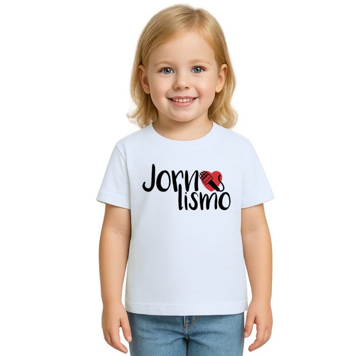 Camiseta Jornalismo Microfone Universitária Personalizada