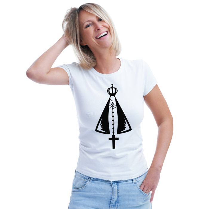 Camiseta Nossa Senhora de Aparecida Personalizada Algodão