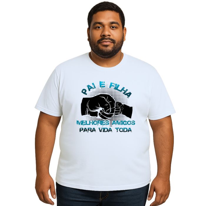 Camiseta Pai E Filha Melhores Amigos Personalizada