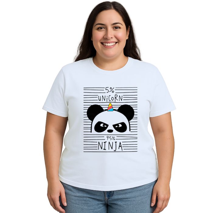 Camiseta 5% Unicorn 95% Ninja Estampa Personalizada